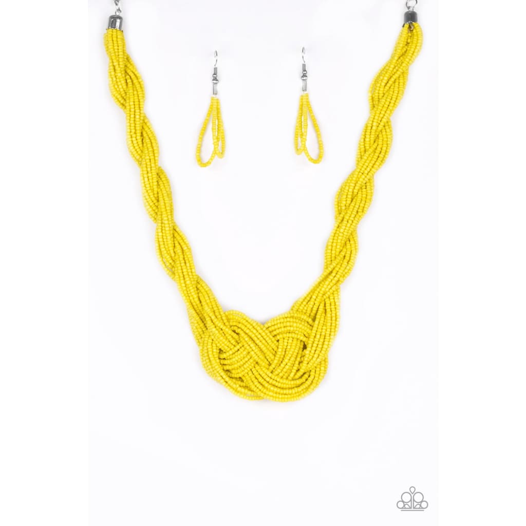 Paparazzi A Standing Ovation - Yellow Seed Bead Necklace - A Finishing Touch 