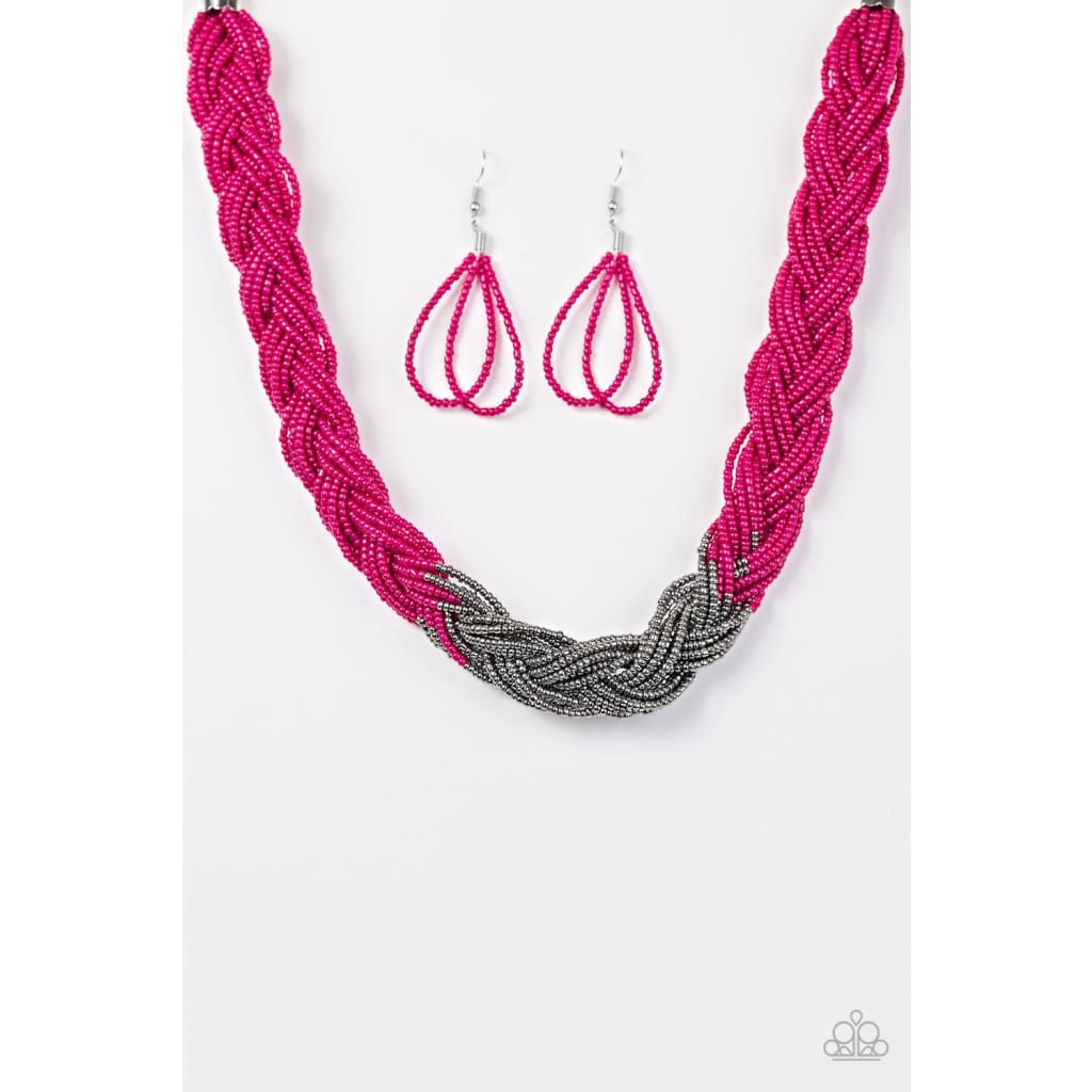 Paparazzi Brazilian Brilliance - Pink Necklace - A Finishing Touch  Jewelry - Paparazzi jewelry images