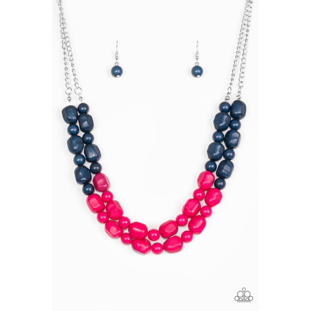 Paparazzi Island Excursion - Pink Bead Necklace - A Finishing Touch 