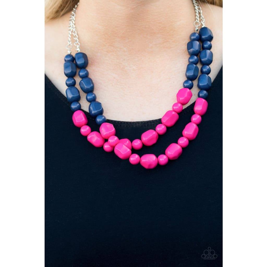 Paparazzi Island Excursion - Pink Bead Necklace - A Finishing Touch 