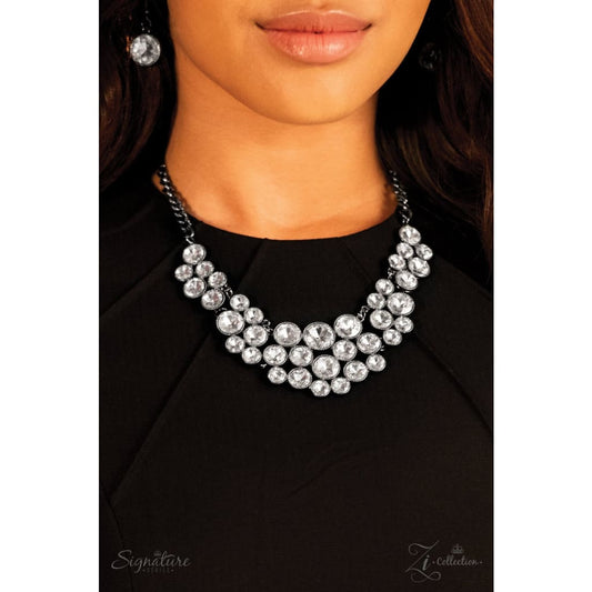 Paparazzi The Angela 2018 Zi Collection White Necklace - A Finishing Touch