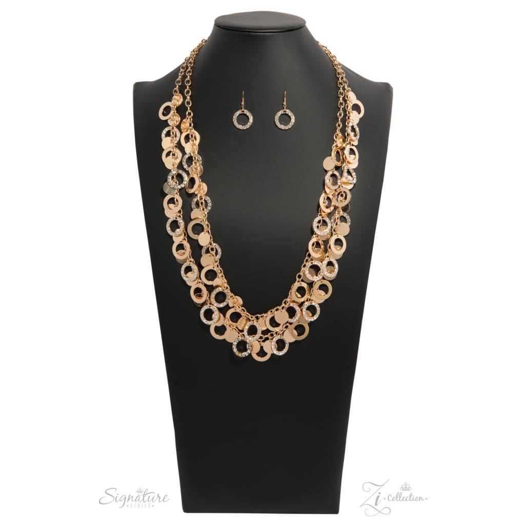 Paparazzi The Carolyn 2018 Zi Collection Gold Necklace - A Finishing Touch 