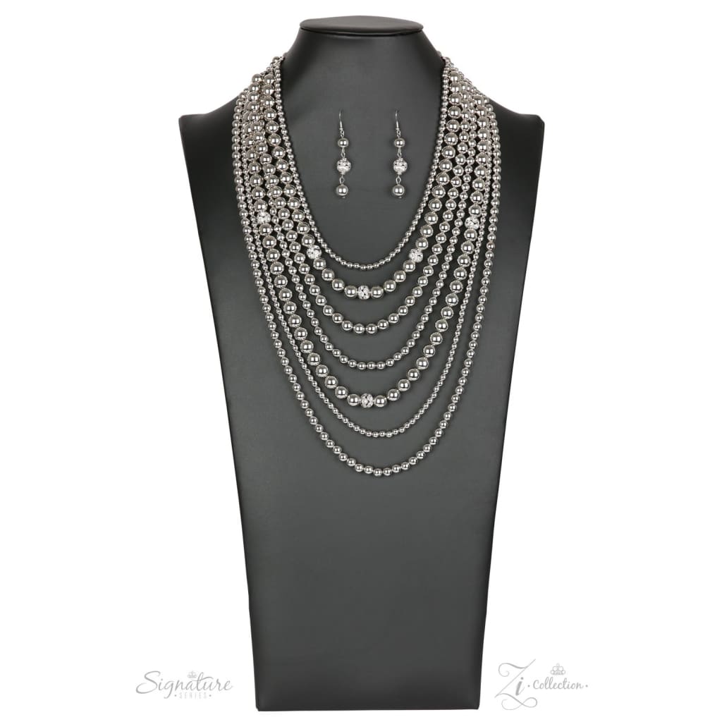 Paparazzi The Tina 2018 Zi Collection Silver Necklace - A Finishing Touch 