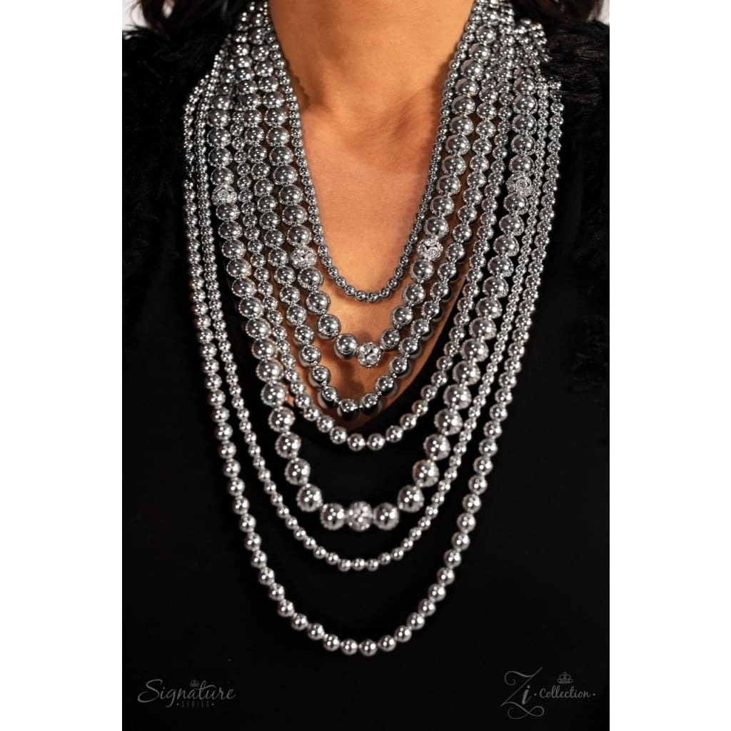 Paparazzi The Tina 2018 Zi Collection Silver Necklace - A Finishing Touch 