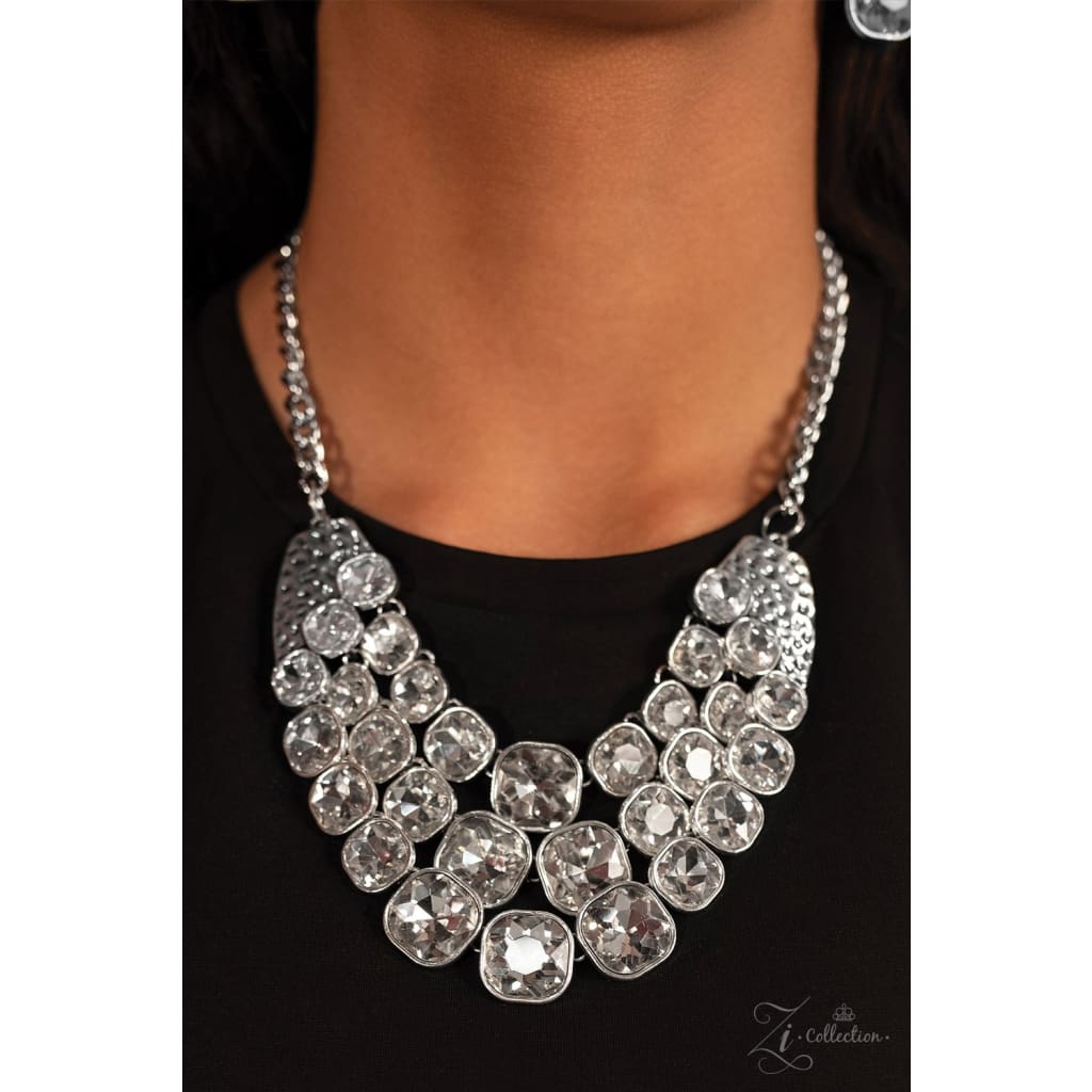 Paparazzi Unstoppable 2018 Zi Collection White Necklace - A Finishing Touch 